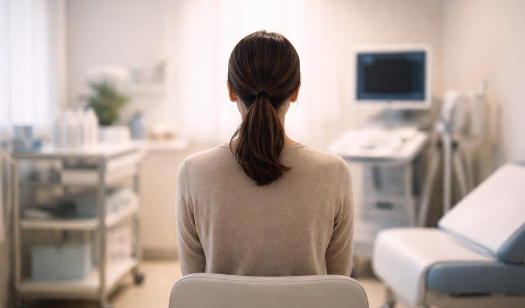 femme-assise-salle-medicale-equipements